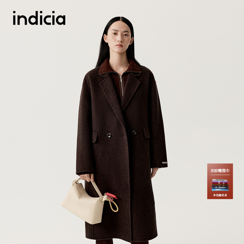 indicia标记100%羊毛双面呢