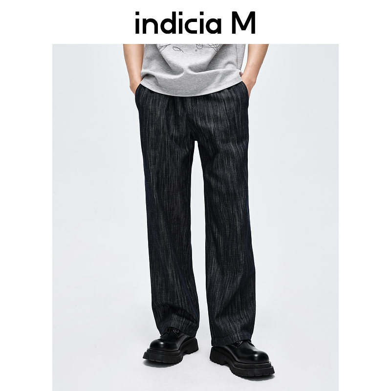 indiciaM标价男装商场同款25春新款设计感宽松牛仔裤 M2A5NK020L