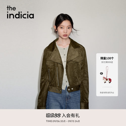 the indicia标记2026秋季新款复古显白酷感机车风皮衣 L2C6PY216Z