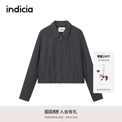 indicia标记商场同款2025冬新款简约通勤风休闲短外套 F2D5WT473F