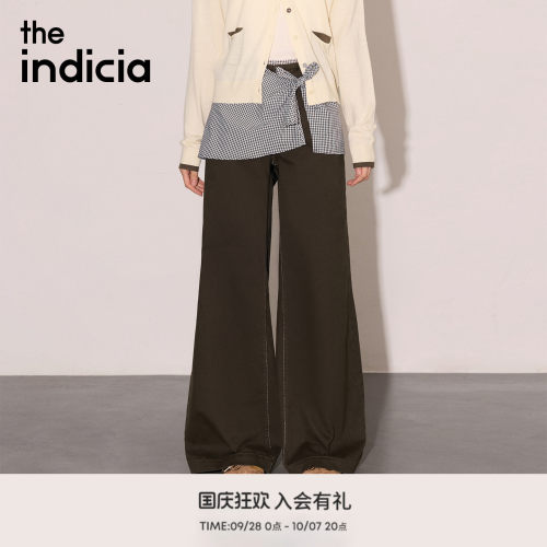 the indicia标记2026秋季新款复古学院可拆卸屁帘牛仔裤L2A6NK001