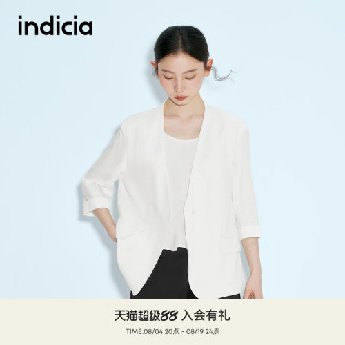 【清凉醋纤】indicia标记商场同款夏舒适百搭西装外套 F2B5XZ119C