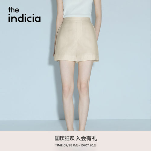 the indicia标记2026夏季新款百搭舒适莱赛尔+亚麻短裤 L2B6DK160