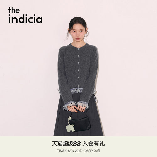 the indicia标记2026秋季新款甜美减龄波点荷叶边开衫 L2C6KS243Y