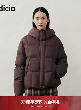 【泡芙2.0】indicia标记25冬新款棕色保暖羽绒服面包服L2D5YR251