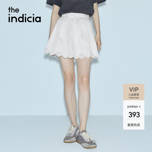 the indicia标记2026夏季新款温柔少女花边设计A字短裙 L2B6QZ104