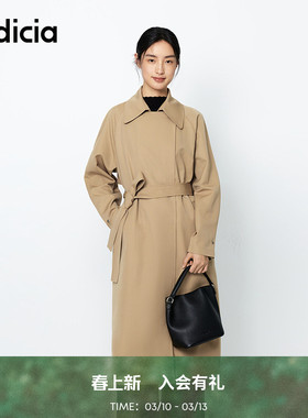 indicia标记商场同款25春季新款质感休闲长款工装风衣 F2A5FY064C