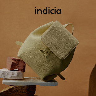 indicia标记包包牛剖层革简约清新甜美迷你双肩包S6A402BP326