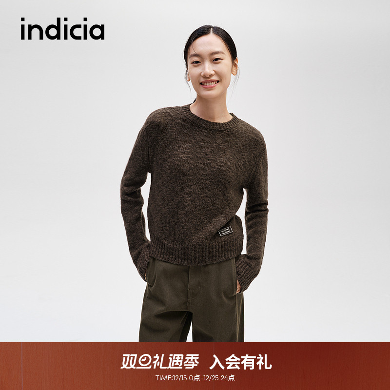 indicia标记美拉德慵懒风毛衫