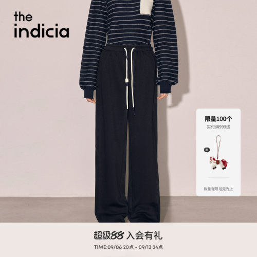 the indicia标记2026冬新款舒适抽绳松紧腰阔腿休闲裤 L2D6KZ280Z