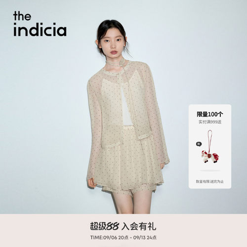 the indicia标记2026夏新款轻盈柔光桑蚕丝温柔波点套装L2B6TZ171