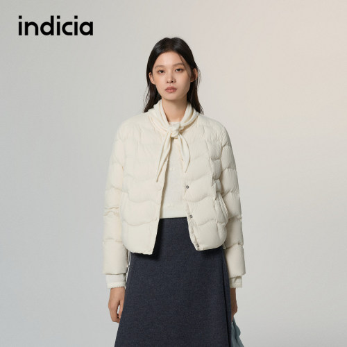 indicia标记商场同款2026冬季新款领结短款轻薄羽绒服F2D6YR543F