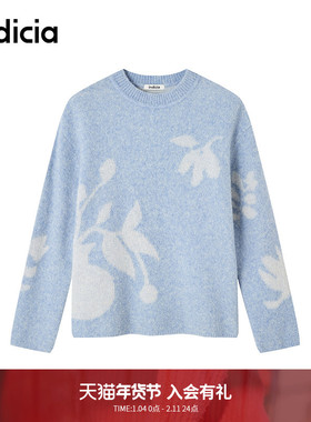 indicia标记商场同款慵懒风设计感宽松套头针织毛衫F2D4MS741C