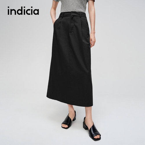 indicia标记简约百搭a字半身裙