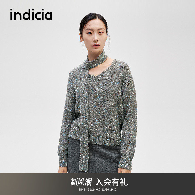 indicia标记简约文艺风舒适毛衫