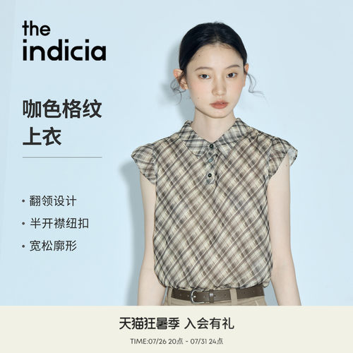 the indicia标记2026夏季新款法式复古松弛感小飞袖上衣L2B6SY106