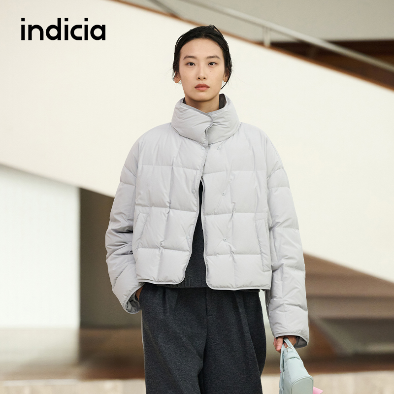 【秀场同款】indicia标记25冬新款简约少女保暖羽绒服 F2D5YR517N