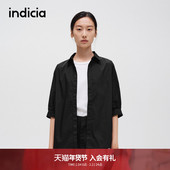 夏秋简约通勤蝙蝠袖 短袖 衬衫 indicia标记商场同款 外套 F2C4CS412N