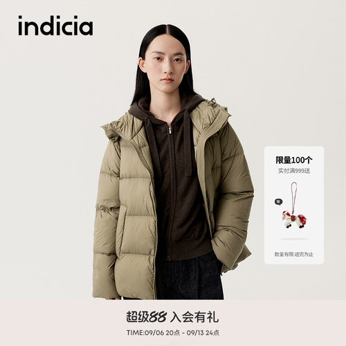 indicia标记90%鸭绒羽绒服