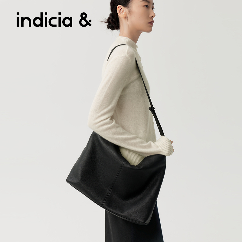 indicia&标记hobo包AF2C5BP103大容量单肩斜挎包包简约通勤慵懒风