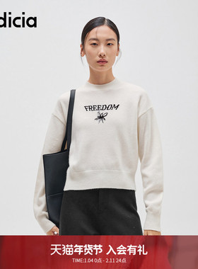 indicia标记商场同款冬季新款时尚设计感宽松百搭毛衫F2D4MS807F