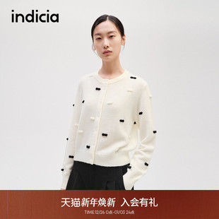 F2D4KS743C 韩系温柔甜美百搭针织衫 indicia标记商场同款 秋冬新款