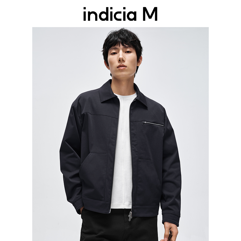 indiciaM标记男装商场同款25春新款简约质感翻领外套 M2A5WT015B