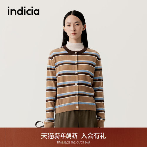 indicia标记美拉德风针织开衫