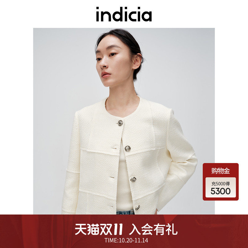 indicia标记简约小香风外套