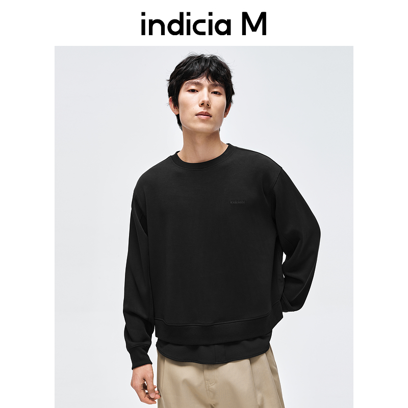 indiciaM标记男装25春新款假两件卫衣基础款简约休闲M2A5WY023B