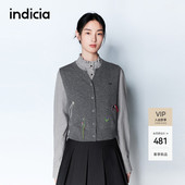 indicia标记2026春季 清新小马刺绣马甲松弛减龄背心L2A6MJ040 新款