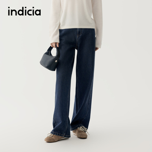 简约休闲直筒牛仔裤 新款 F2D5NK471F 2025冬季 indicia标记商场同款