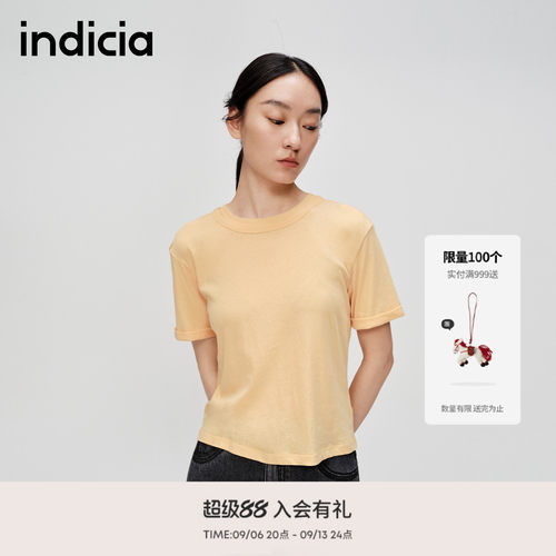 indicia标记简约百搭短袖t恤