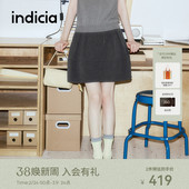 indicia标记2026早春新款 L2A6QZ005 轻盈俏皮半身裙休闲高腰短裙