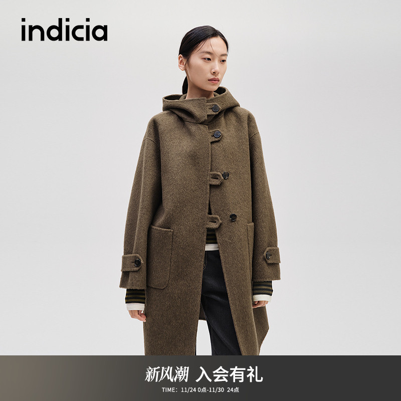 indicia标记简约文艺风大衣外套