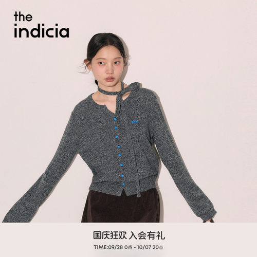 the indicia标记2026冬季新款简约休闲撞色设计感开衫 L2D6KS285Y
