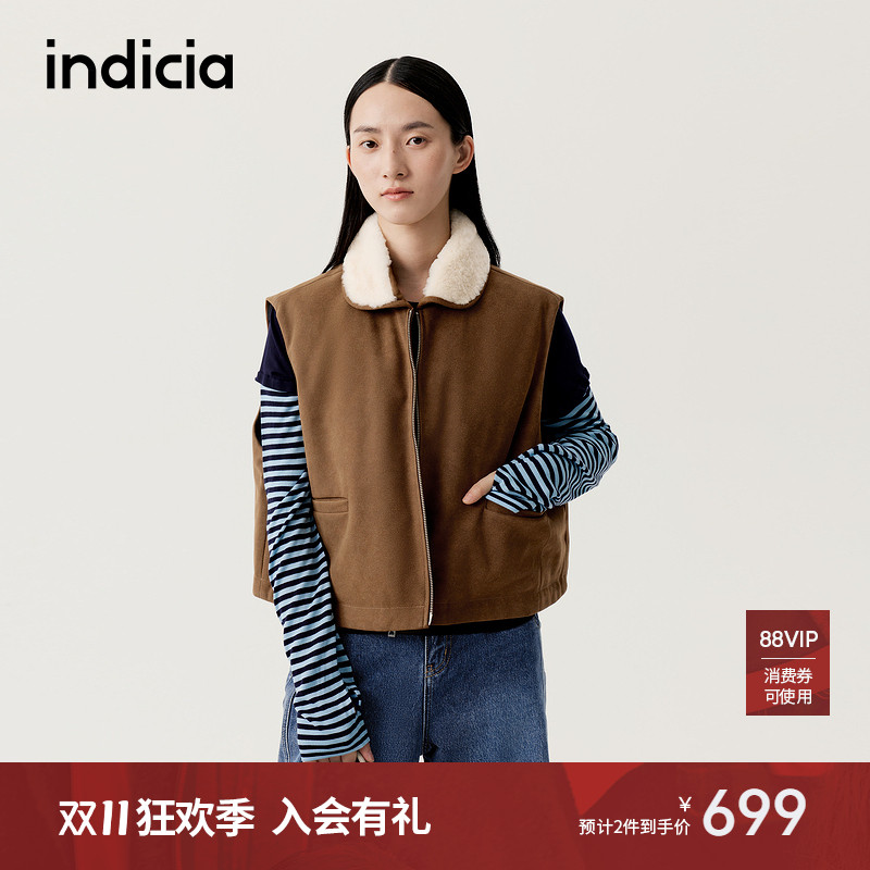 indicia标记舒适保暖马甲