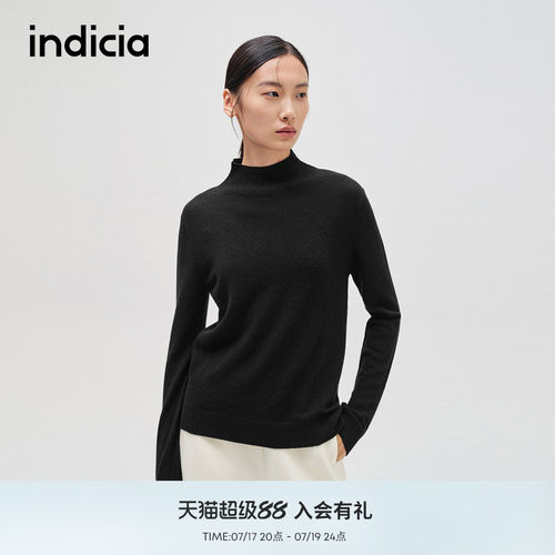 indicia标记简约时尚百搭羊绒衫
