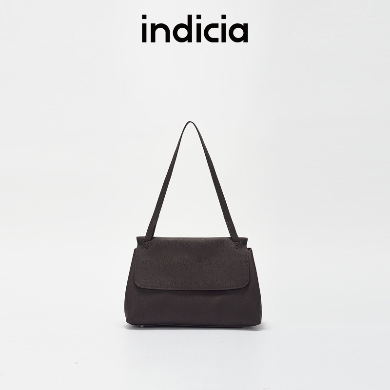 indicia&标记2025腋下包AF2D5BP146翻盖夹层中号托特包荔枝纹牛皮