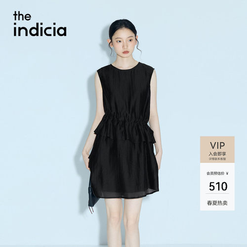 indicia标记2026夏新款莱赛尔极简松弛轻熟优雅感连衣裙L2B6LQ139