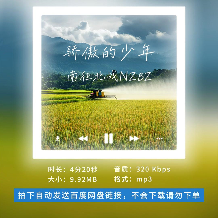 【淘淘伴奏】B3272南征北战NZBZ 骄傲的少年 伴奏 带和声