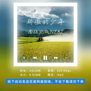 淘淘伴奏 伴奏 B3272南征北战NZBZ 少年 带和声 骄傲