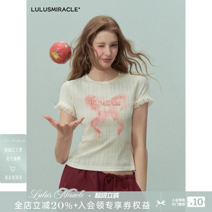 LulusMiracle【落英蝴蝶】设计感显瘦圆领夏季时尚可爱印花短袖T
