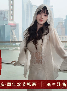 李小璐夏季连帽防晒蕾丝外套女