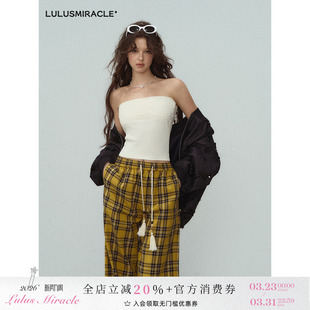 LulusMiracle 白色带胸垫蕾丝抹胸上衣性感内外穿背心 樱岛冰川