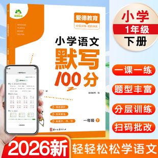 小学语文默写100分能力训练一二三四五六年级上册下册人教版小学生同步默写练习本生字生词默写教辅