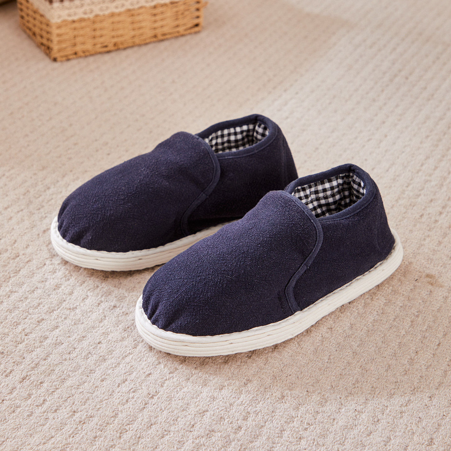 老北京千层底手工棉鞋男冬季加厚保暖东北棉花雪地靴一脚蹬面包鞋,流行男鞋,棉鞋,淘宝优惠券,粉丝福利购,淘宝优惠卷