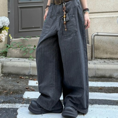 出前一町休闲宽松直筒裤