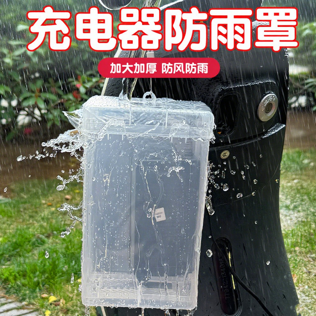 电瓶车充电器防水罩适用雅迪爱玛小刀绿源通用电动车防雨散热盒子