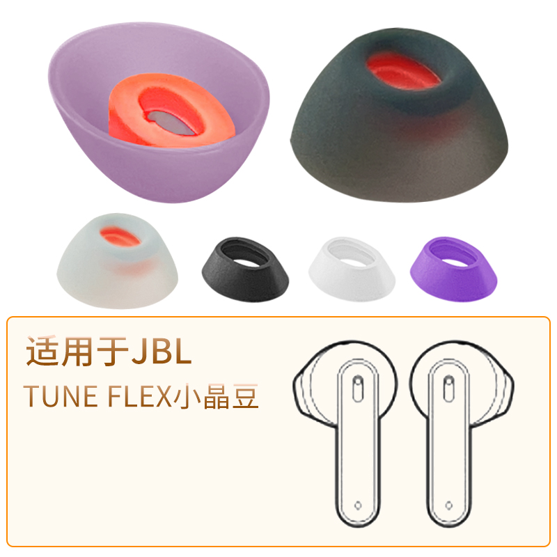 品吉高耳塞套适用于JBL TUNE FLEX真无线蓝牙耳机硅胶套软胶耳塞耳套耳帽jbl tune flex小晶豆主动降噪版配件-封面